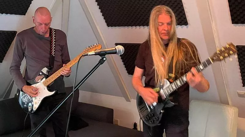 Ronnie en Keu in de studio